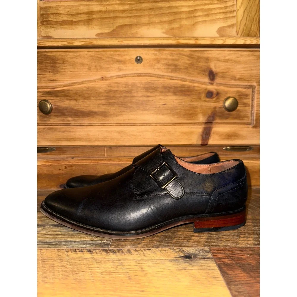 Florsheim SORRENTO Black Leather Single Monk Strap Dress Shoes 14293-001 Size 8M